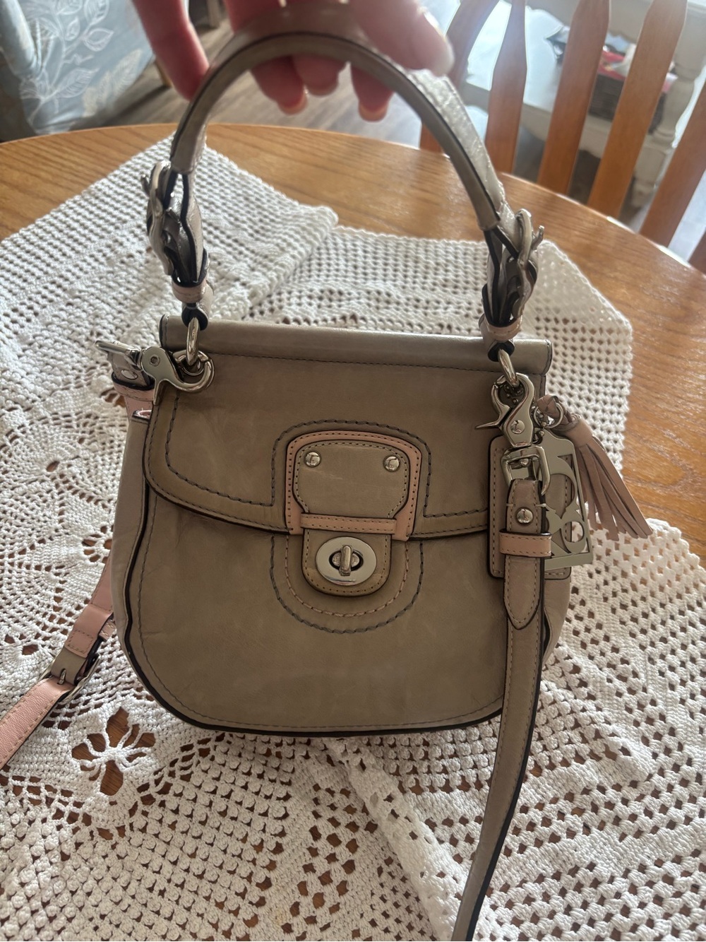 One Day Sale 💙Coach  Willis 70th anniversary Crossbody in Taupe with Tassels